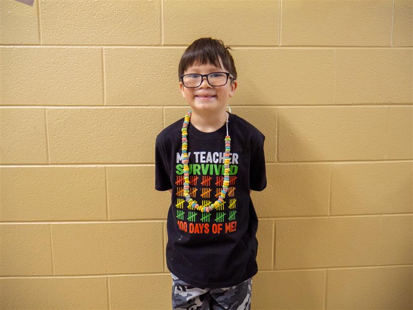 boy in a black shirt